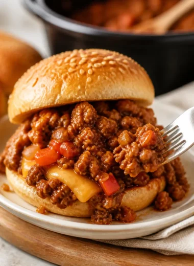 Langsame Kochen Sloppy Joes mit köstlicher Sauce