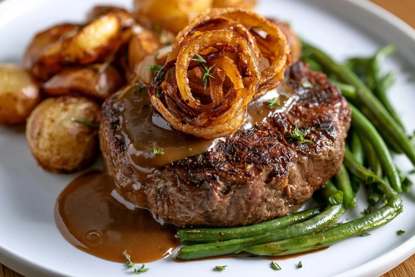 Traditional Zwiebelrostbraten (German Onion Beef Roast)